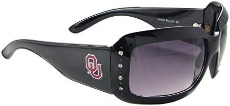Oklahoma Sooners ou Black Fashion Clear Crystal Sunglasses S4JT