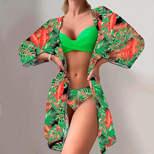 Kcjgikpok feminino Ternos de banho shorts Definir mulheres bikinis mwaist 2023 Sexy 3 peças de biquíni encobrimento