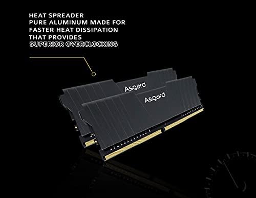 Asgard Gun Metal DDR4 RAM 16 GB RAM 3200 MHz DRAM C16 Memória do computador para sua atualização de RAM para jogos e construir como