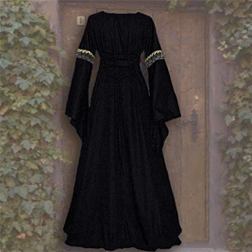 Vestido vintage do vestido vintage do piso de Koippimel Cosplay Vestido Gótico Vestido de Túnica de Verão Renascença Renascença