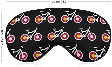 Máscara de olho de mountain bike de bandeira do Colorado para dormir de blecaute para a noite com cinta ajustável para homens mulheres viajam de ioga na soneca