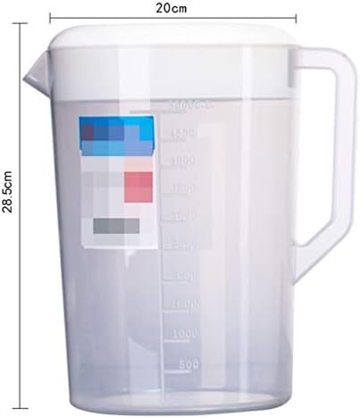 Housoutil 1pc Larra de água grande com tampa, 5L/ 175 onças de armazenamento de bebidas Recipiente de armazenamento, tampa redonda