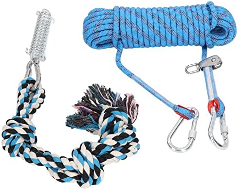 Brinquedo de cabo de puxão de cachorro, algodão corda de primavera pólo cão corda de brinquedo Proteção de ferrugem Durável Fácil de usar cães