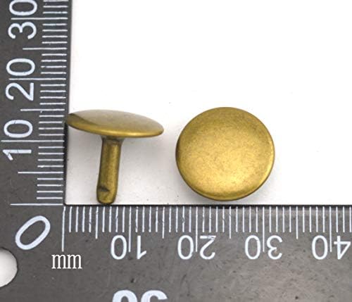 Wuuycoky bronze bronze tampa dupla fascinante tubular garanhão de metal tampa 15 mm e pacote de 8 mm de 60 conjuntos