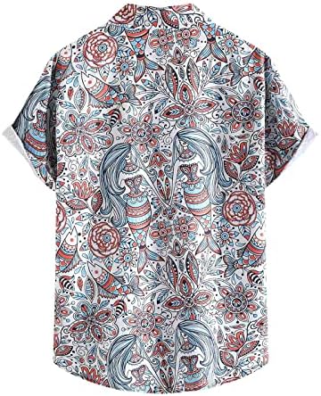 Camisas havaianas para homens Impressão floral de verão ALOHA ALOHA TOPS BOTON PONTE