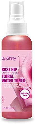 Água de rosas toner puro e spray por Beshiny para pele, cabelo e aromaterapia grandes 4oz