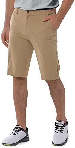 Shorts de golfe masculinos de 33.000 pés de forma seca, shorts de estoque de golfe leve seco rápido com bolsos 11 para