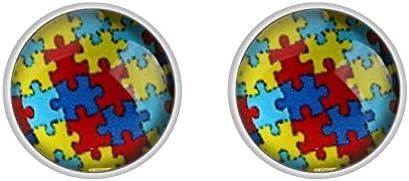 Aktap Autism Consciência Jigsaw Collo Autismo Mês do Mês Presente Asperger Consciência Jóias Infinito Y lariat colar para autismo