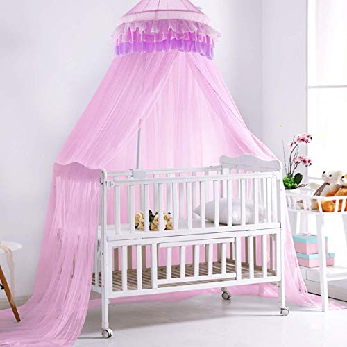 Goplus Princess Bed Canopy Retting Dome com elegante renda para meninas e bebê