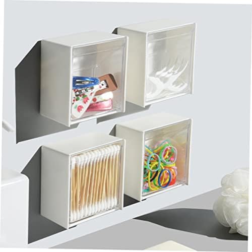 Zerodeko 4pcs caixas de armazenamento de parede Viagem Recipientes cosméticos Recipientes montados na parede Caixas de classificação