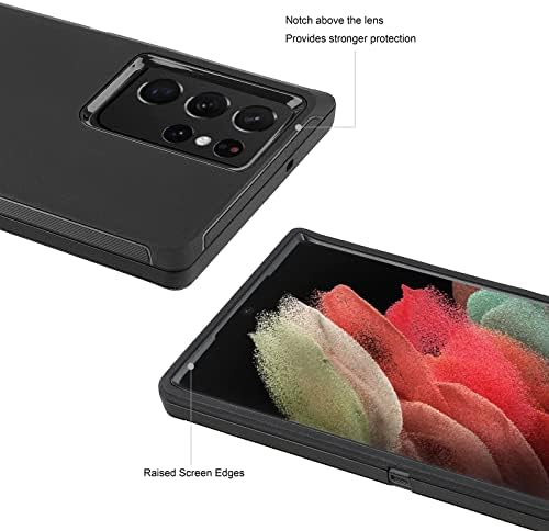 Projetado para Samsung Galaxy S23 Ultra Caso, 3 camadas de proteção contra queda de choque pesado de corpo inteiro