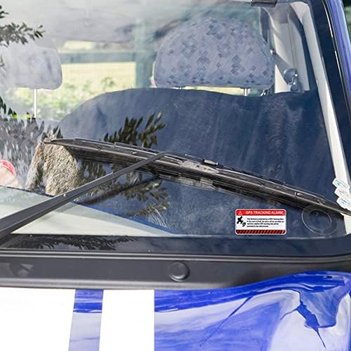 Conjunto de adesivos de rastreamento de GPS anti-roubo, decalques de carro autônomo com decalques de aviso de aviso ou decalque estático de adesivo dentro da janela do carro, carro, motocicleta, bicicleta, sinal de segurança anti-roubo de veículo