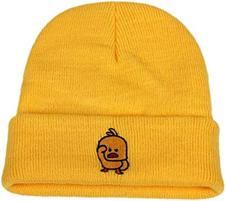 Autumn Winter Hats Cap masculino Hat feminino Bordado Little Amarelo Pato de Cartoon Padrões