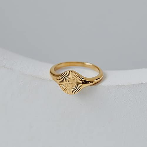 Gold Plating Alto polido Aço inoxidável Anéis de casamento empilhável para mulheres Ins entregadas de joias
