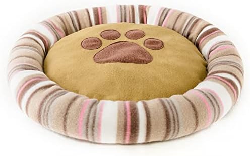Mmyydds Cama de cão de estimação redonda em redonda de canil cão pequeno gato de gato macio almofada