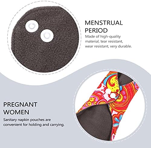 Almofadas sanitárias reutilizáveis ​​de cura reutilizáveis ​​laváveis ​​almofadas menstruais para incontinência de carvão de bambu formas super-absorventes para o período de gravidez 3pcs