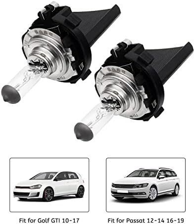 2 Conjuntos H7 Adaptador de suporte para retentor da lâmpada do farol com 2pcs H7 Bulbo 5K0-941-109-C FIT para ajuste para VW Golf GTI Passat Tiguan EOS Jetta 2009-2017