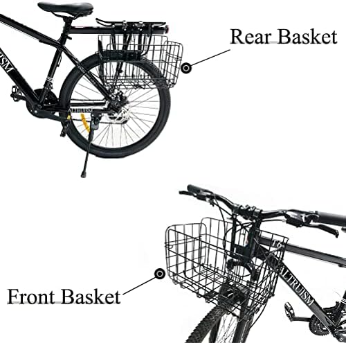 Bicicleta cesto de bicicleta de bicicleta cesta de cesta frontal biskets de bicicleta para adultos cesto de bicicleta traseiro para mulheres pannier ciclismo de bicicleta bolsa bagagem de transporte