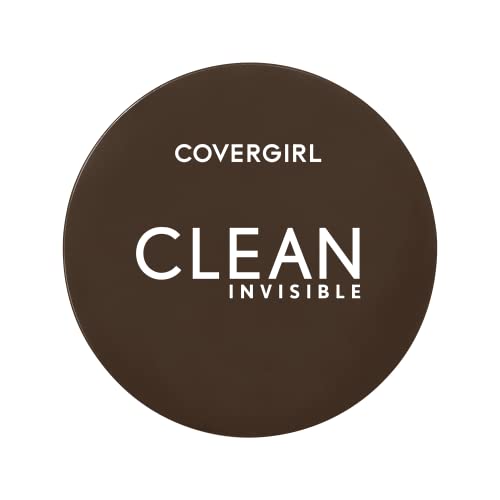 CoverGirl Clean Invisible Pressed Powder, leve, respirável, fórmula vegana, clássica bege 130, 0,38 oz