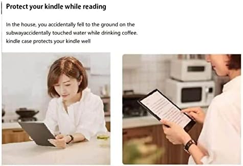 Caso para Kindle 10th Generation - não se encaixará no Kindle Paperwhite ou no Kindle Oasis, capa inteligente de couro com sono automático e acordar, impressão 3D, pequeno luxo de flores amarelas/retrô