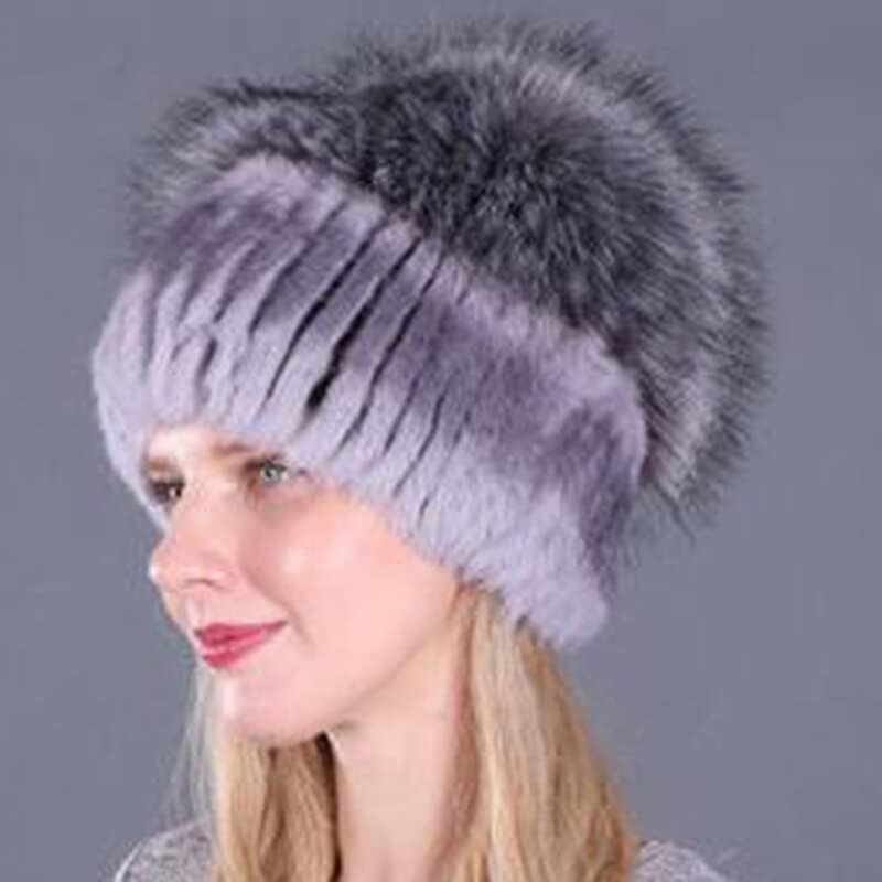 Chapéu de moda inverno quente feminina chapéu de malha