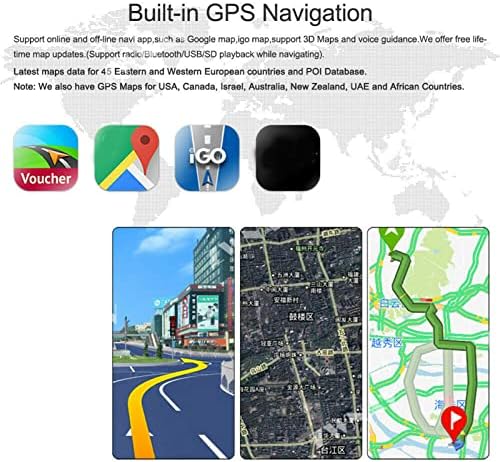 Player multimídia de carro, estéreo de carro de toque de 10 polegadas para Android 11 GPS Navigation Wireless CarPlay Substituição