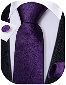 Mens gravata Yohowa Solid Pure Color Silk Tercener Dress Ties 3,35 ”Casamento formal ocidental