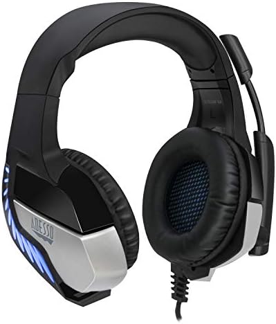 ADESSO Xtream G4-7.1 fone de ouvido de jogos de som surround com microfone cancelamento de ruído e iluminação LED