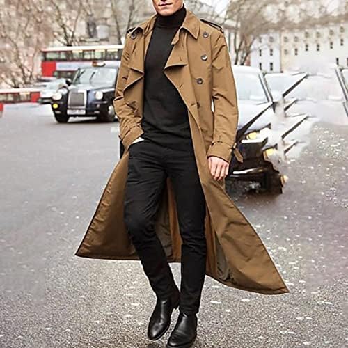 Casacos e jaquetas ymosrh masculino de luxo de luxo comprido casaco de lã longa de lã de lã para homens para homens