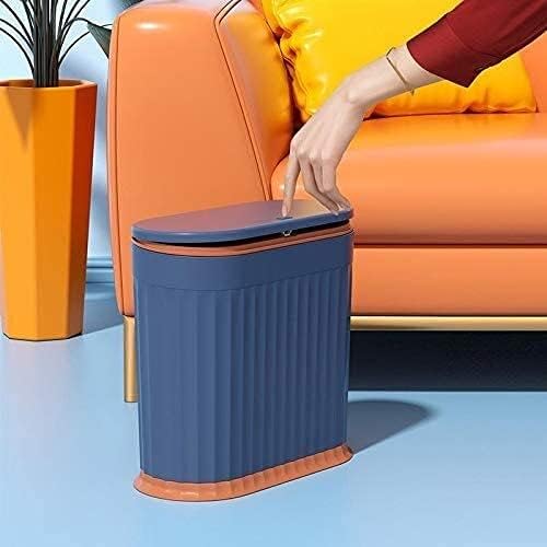 Lixo de lixo aalinaa lixo lixo desperdício cesto cesto grande tampa elástica de elástica lixo de fenda estreita com lata de