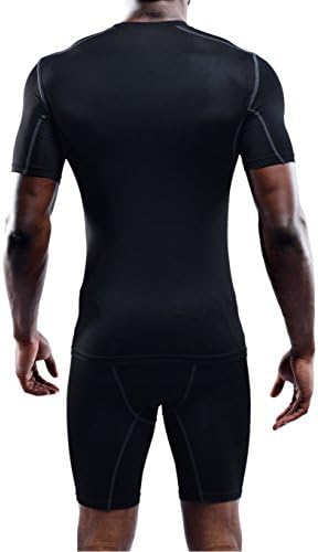 Camisa de exercícios da camada de compressão atlética de 3 pacote de pacote masculino masculino