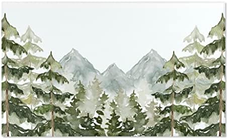 Berçário de montanha e floresta e tapete de área infantil, decoração do viveiro da floresta, decoração de berçário de montanha 72 × 48