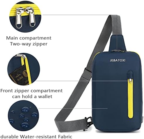 Jebatoxi Ultralight Crossbody Sling Backpack Sling Bag de viagem de caminhada de caminhada Daypack