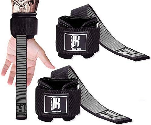 Tiras de levantamento de peso de Rimsports com suporte de pulso - tiras de pulso para levantamento de peso - tiras de levantamento