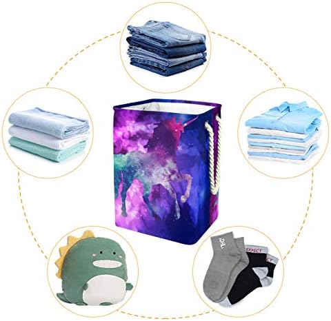 Deyya Sky Sky Unicorn Laundry Bestkets dificulta o alto resistente para crianças adultas meninos adolescentes meninas em