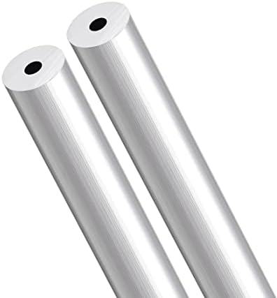 6063 Tubo redondo de alumínio, 300 mm de comprimento 19 mm OD 5,2mm Tubos retos de alumínio interno interno de diâmetro, prata,