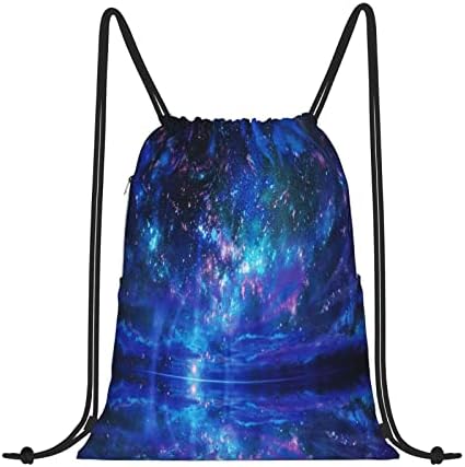 Mochila de cordão de pauseboll space, bolsa de galaxy saco para mulheres, saco de saco de noite estrelada, saco de saco