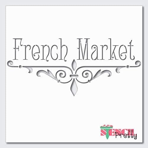 Sinal de estêncil DIY do país francês - Decoração de cozinha do mercado vintage Melhores estênceis grandes de vinil para pintar em