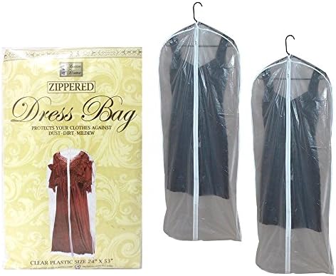 2 sacos de vestido Bolsa de armazenamento de vestuário Tapa protetora Viagem de pó de armazenamento de armazenamento
