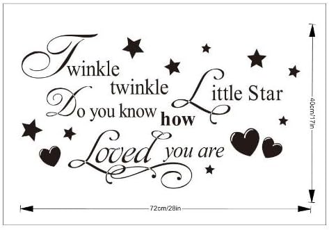 Twinkle Little Star Você sabe como são amados - garotas ou garotos infantil berçário - decalque de parede de vinil, cartas de arte decoração, adesivo de design de citações, dizendo decoração