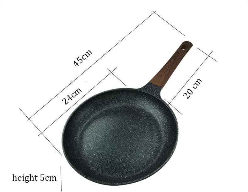 Pankake pankake pan pan pan dosa tawa crepe pan frigideira plana frigideira bakelite de indução fogões de cerâmica compatíveis, tamanho 11 polegadas