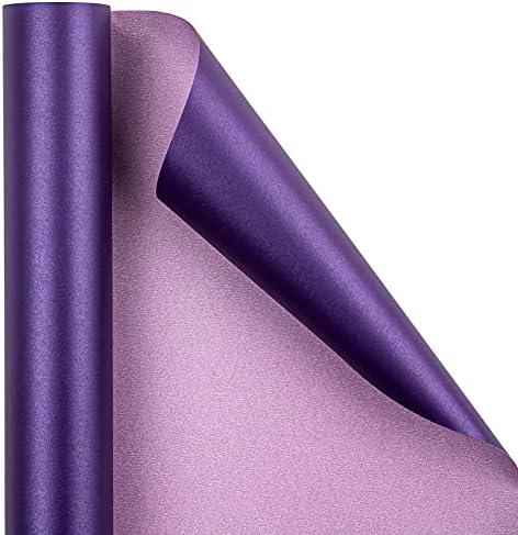 Ruspepa Purple Matte embrulhada papel - cor sólida - papel de brilho perfeito para casamento, aniversário, Natal, chá de bebê