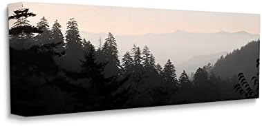 Stuell Industries Woodland Forest Nature Silhouette Montanhas Harm Montanhas Arte de Parede da Canvas, Design de Lori Deiter