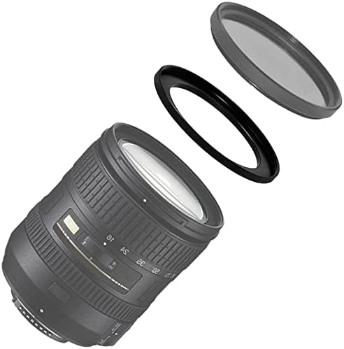 Ninolito de 58 mm a 43mm Lens de alumínio da câmera de alumínio Anel do adaptador Anel preto