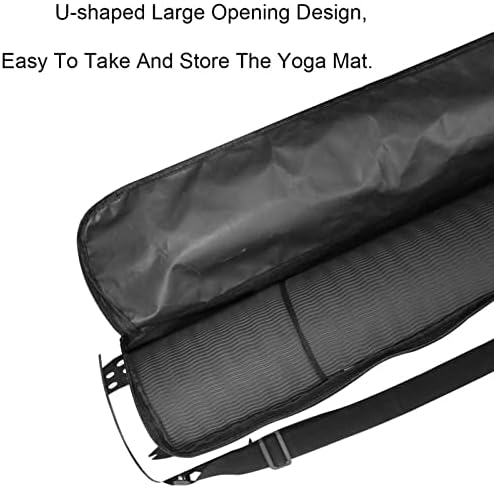 Black Spokled Chickens Yoga Mat Bags Full-Zip Yoga Carry Bag para homens, Exercício de ioga transportadora com alça ajustável