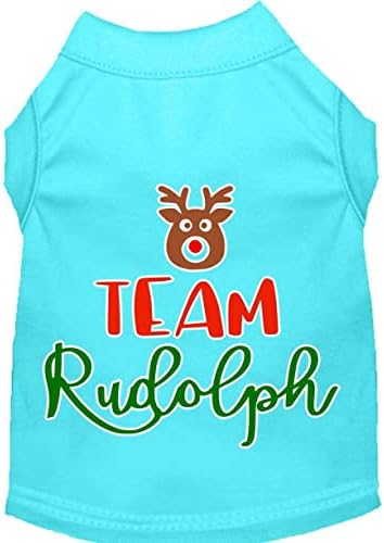 Equipe Rudolph Print Dog Camisa Baby Blue XXL