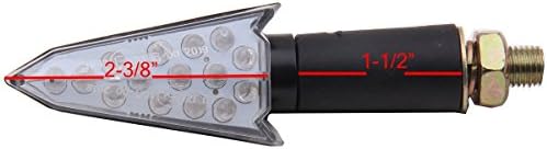 Motortogo Black Arrow Long São Sinais de Turn Luzes LED Indicadores Indicadores compatíveis para Suzuki Drz125L