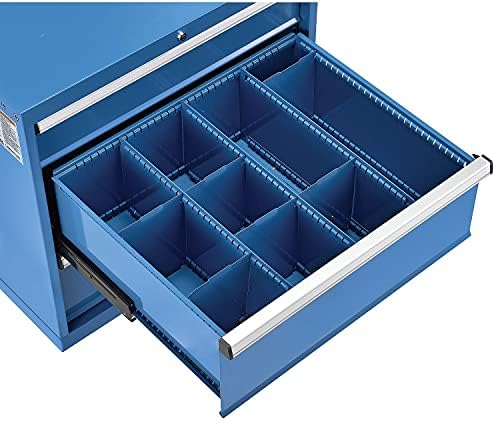 Kit de divisor para gaveta de 10 H do gabinete de gavetas modulares, 3 longa e 6 curta, azul