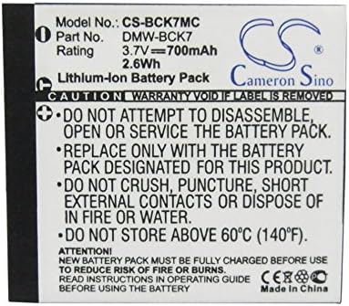 Cameron Sino New 700mAh Replacement Battery for Panasonic Lumix DMC FH2, Lumix DMC-FH2, Lumix DMC-FH24, Lumix DMC-FH25,