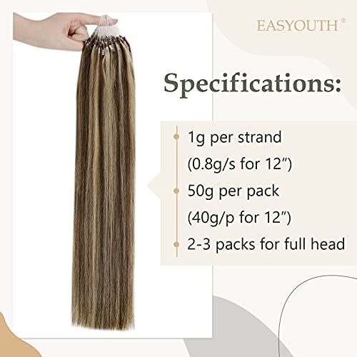 Salvar mais Buy Together: Easyouth 20 polegadas Extensões de cabelo de arame #4/77/4 e 20 polegadas Micro Loop Hair Extensions #4P27